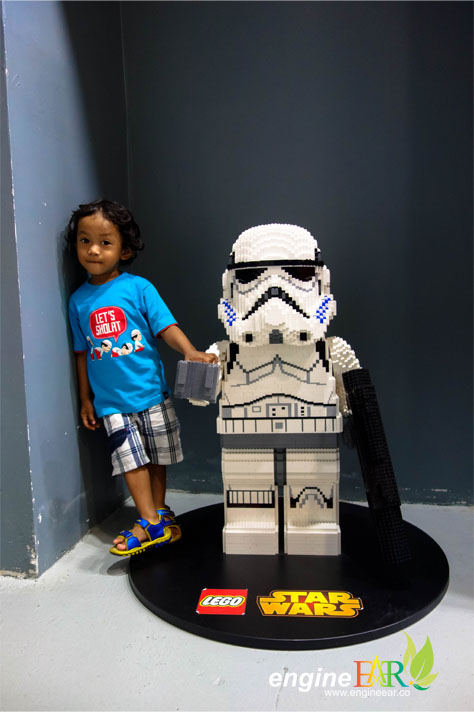 He was so glad to met a big Stormtrooper